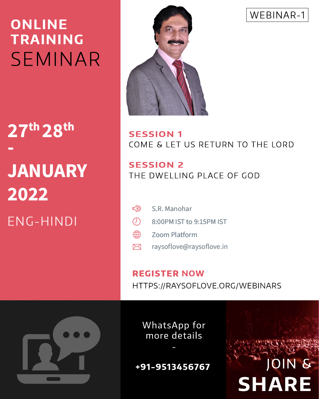Webinar-1 ( English-Hindi )  Rays of Love